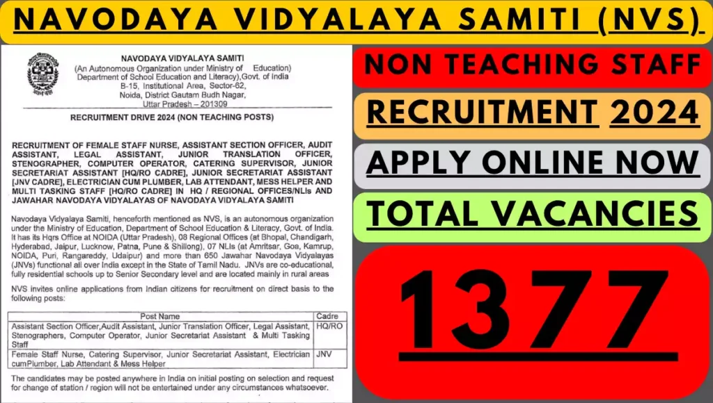 nvs recruitment 2024